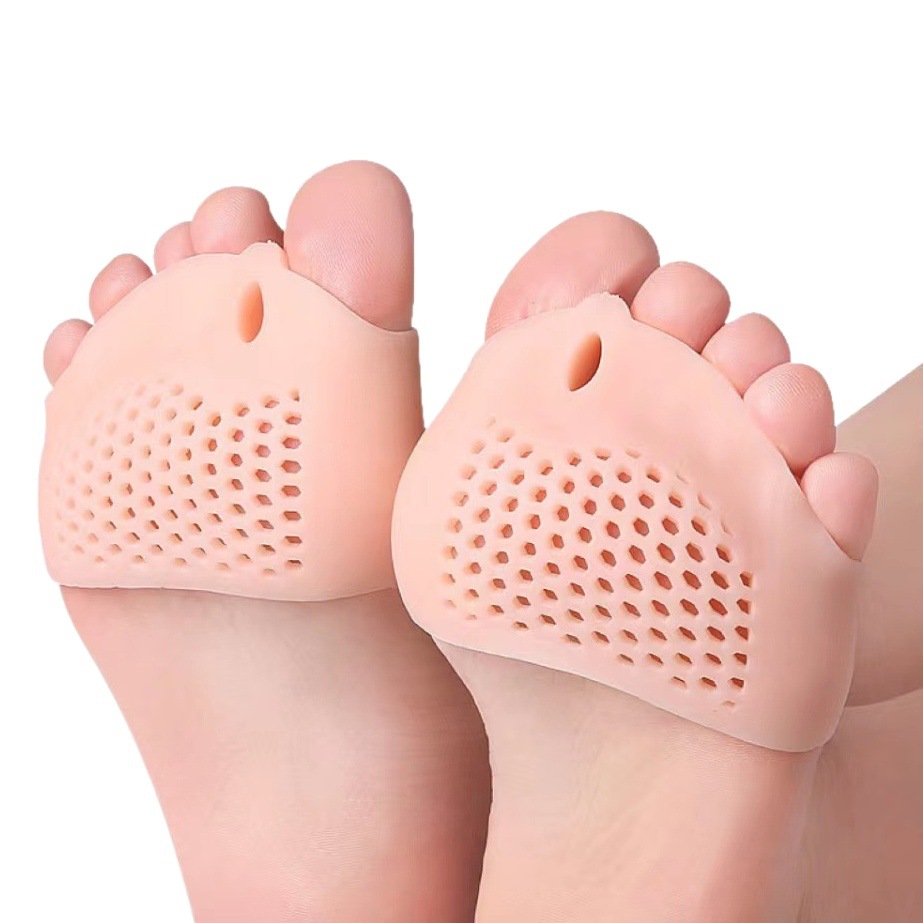 Five-Hole Honeycomb Forefoot Pad for Hallux Valgus, Big Toe Bone Overlap, Shock Absorption, Women's Toe Separator, Toe Sleeve, Five-Hole Fixation