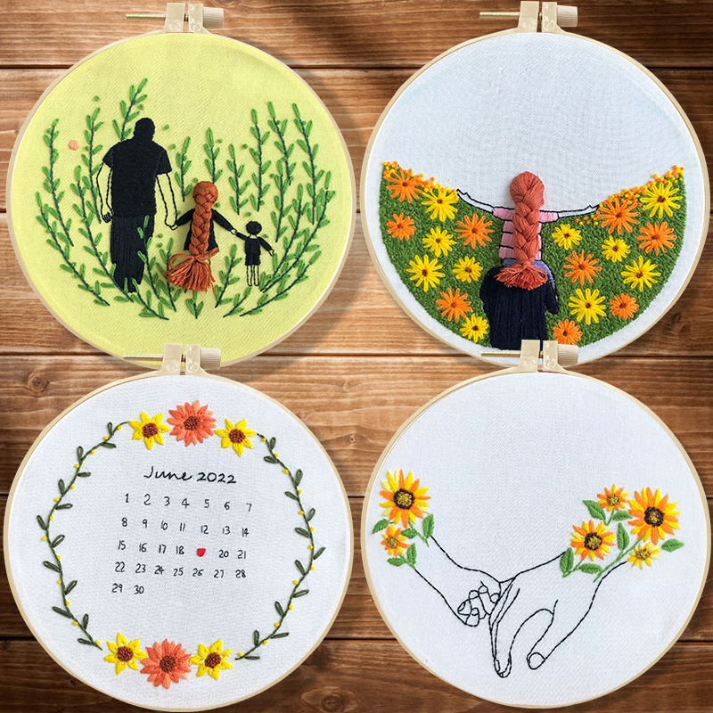 Nuevo regalo del Día del Padre bordado DIY hecha a mano nuevo material kit de productos semiacabados en stock de tela principiante