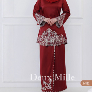 Muslim Style Embroidered Suit Cross-Border E-Commerce Elegant Malay Exquisite Embroidery Middle Eastern Two-Piece Suit
