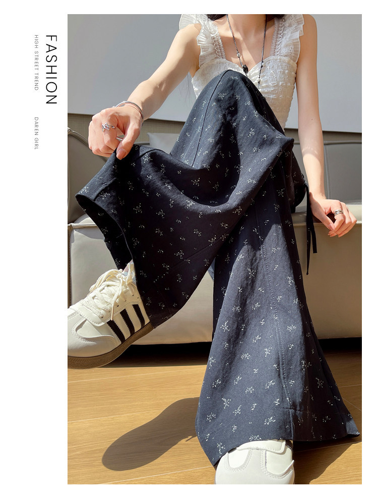 Quần culottes nữ ống rộng chất liệu lụa mỏng, phong cách cổ điển, dáng suông rủ — Phiên bản kéo dài của Rice Grey chi tiết 19