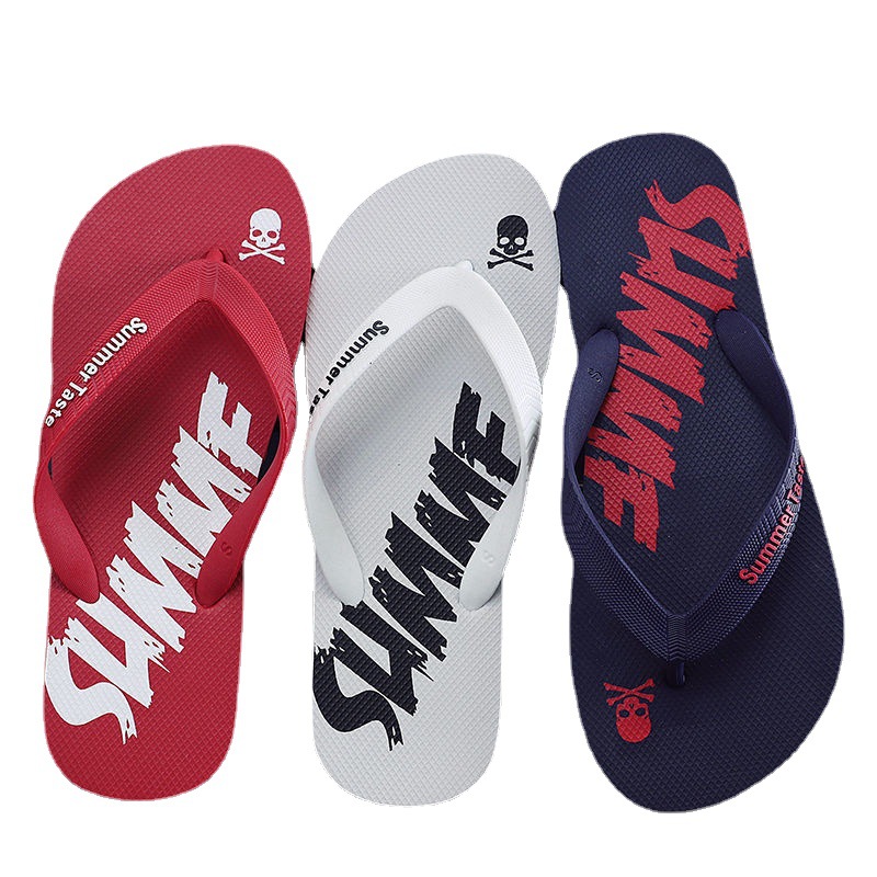 Beach new lightning flip-flops men's slippers men wear soft bottom wear-resistant student Korean version of the trend sandals