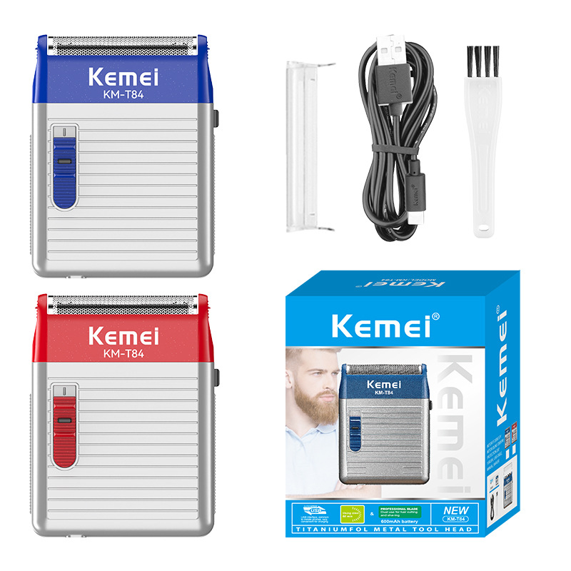 Kemei nueva máquina de afeitar eléctrica recíproca mini portable de bolsillo máquina de afeitar