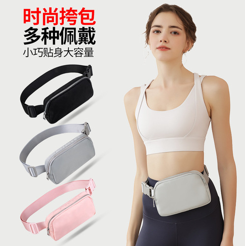 Lulu same bag Amazon new waist bag cross-border chest bag outdoor sports mobile phone bag crossbody men's and women's waist bag