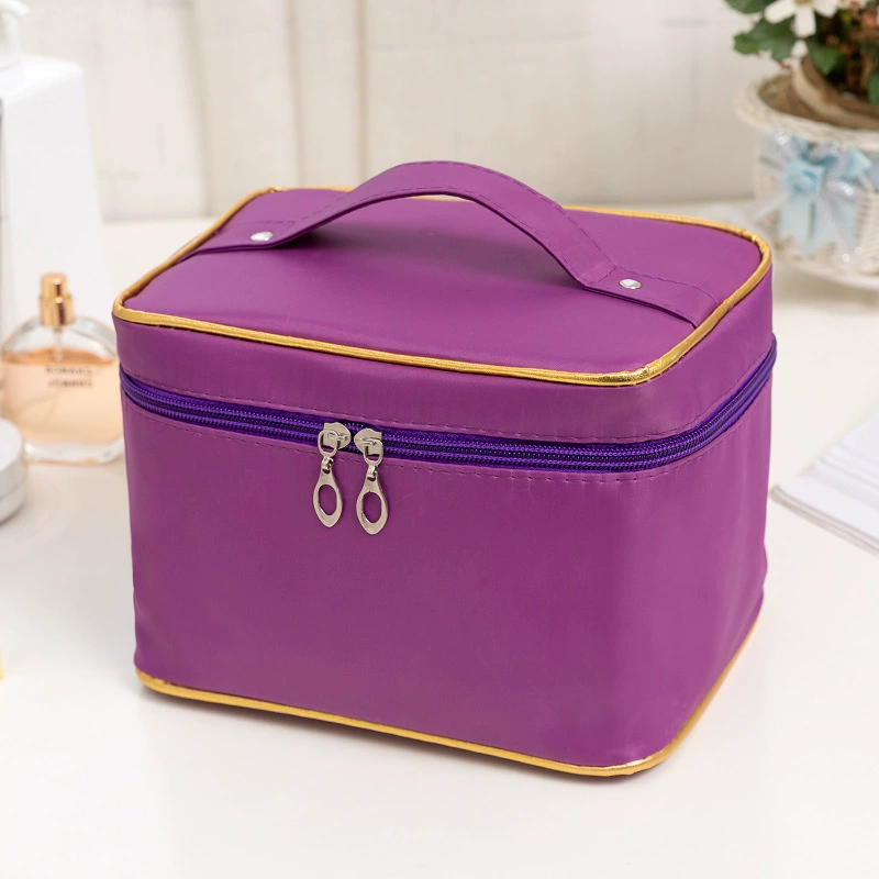 Ёмкий складной косметичник, портативный organizer purse; цвета: Черный Розовый, Синий Розовый, Розовый Розовый