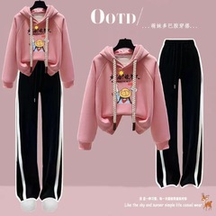 少女学院風セット秋装新型中学高校の学生ファッション女子のガードルのワイドパンツ2点セット