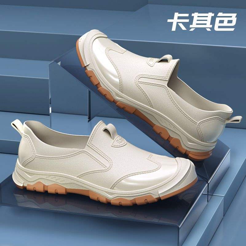 Zapatos de goma impermeables negros clásicos coreanos en la temporada de lluvia sin miedo a la lluvia, zapatos de lluvia de moda antideslizante al aire libre