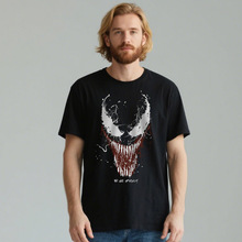 跨境潮流纯棉短袖T宽松印花黑色上衣t恤男女情侣学生外贸新款男装