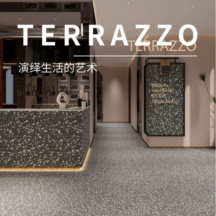 terrazzo tile living room matte non-slip floor tiles 800X800 clothing store milk tea shop antique tiles home wholesale