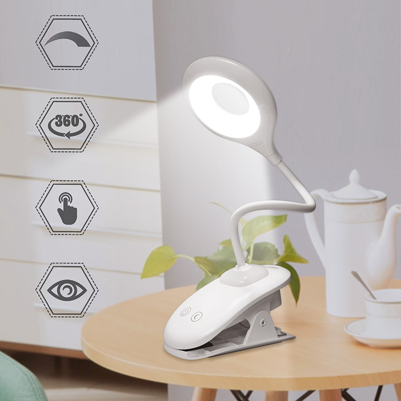dormitory Bedside Eye protection Table lamp logo customized USB charge LED Table lamp Northern Europe fold touch switch
