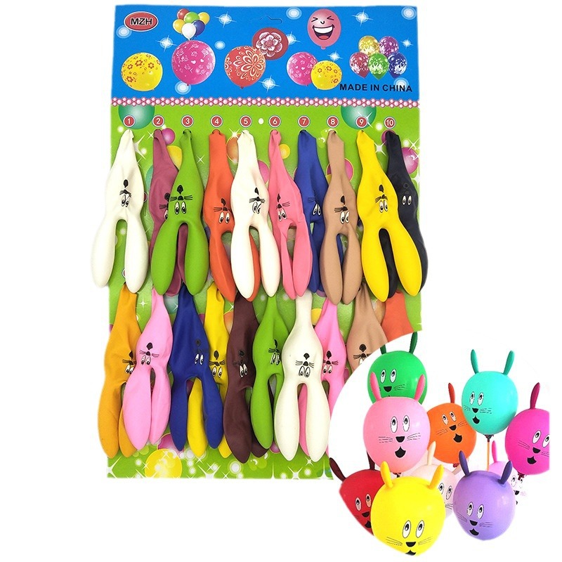 Globos de juguete para niños al por mayor tarjeta colgante paquete de tarjeta de globo