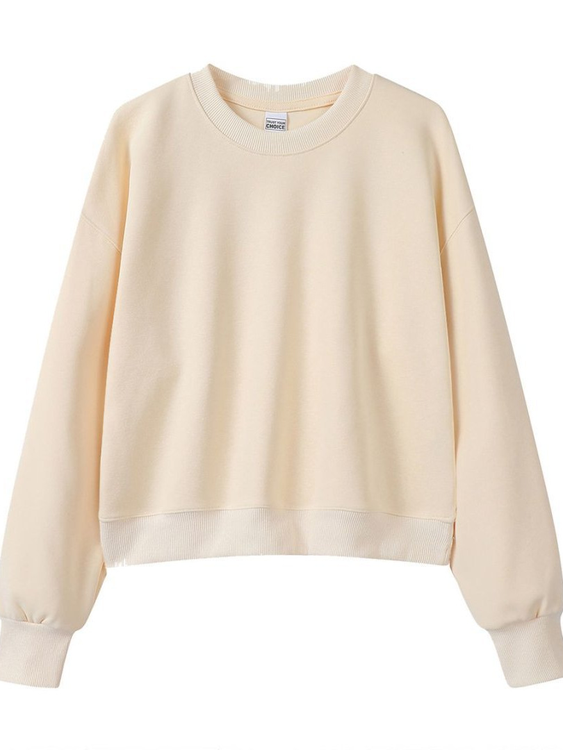 Otoño y invierno pesado 450g compuesto de plata de lana calentadora de cuello redondo chaqueta de moda de mujer de color sólido simple con chaqueta con capuz image 6
