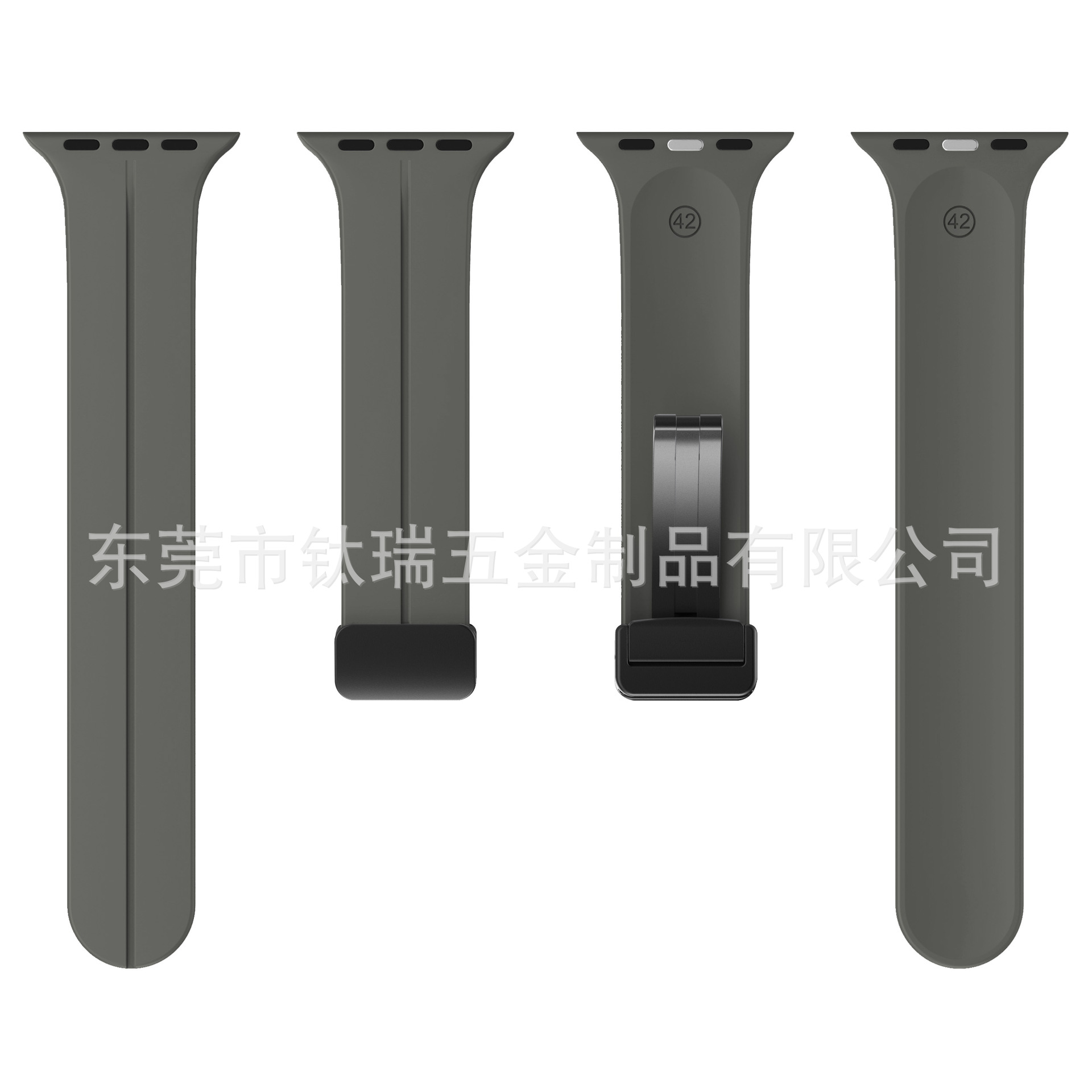 Adecuado para Apple correa de silicona Apple Watch 8ultra Apple magnética plegable hebilla Correa sin imán gota