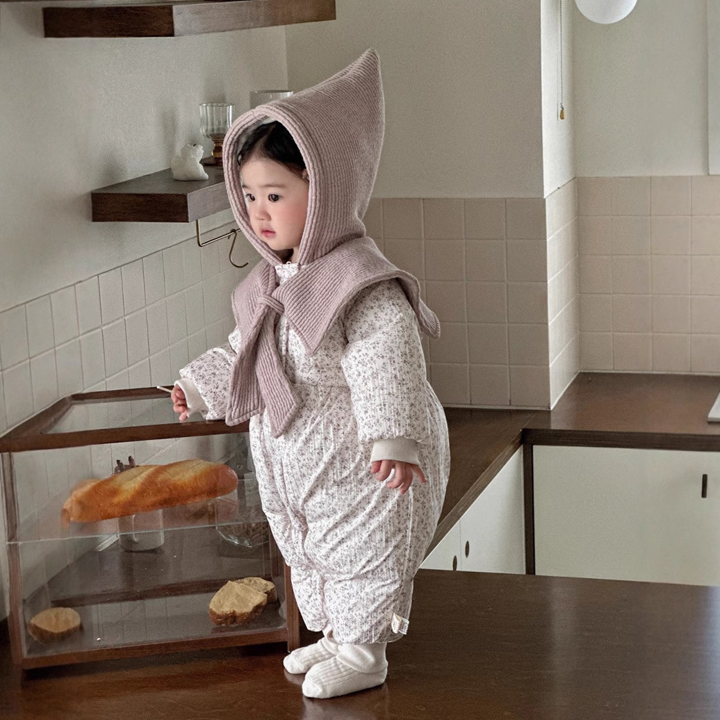 Ropa de bebé, una pieza, ropa de invierno para bebés, ropa de invierno para niños pequeños, ropa de algodón con pellizco de salida grueso