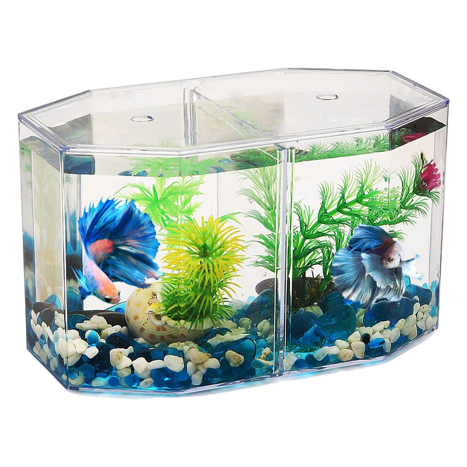 Восьмиугольный аквариум с двойной решеткой