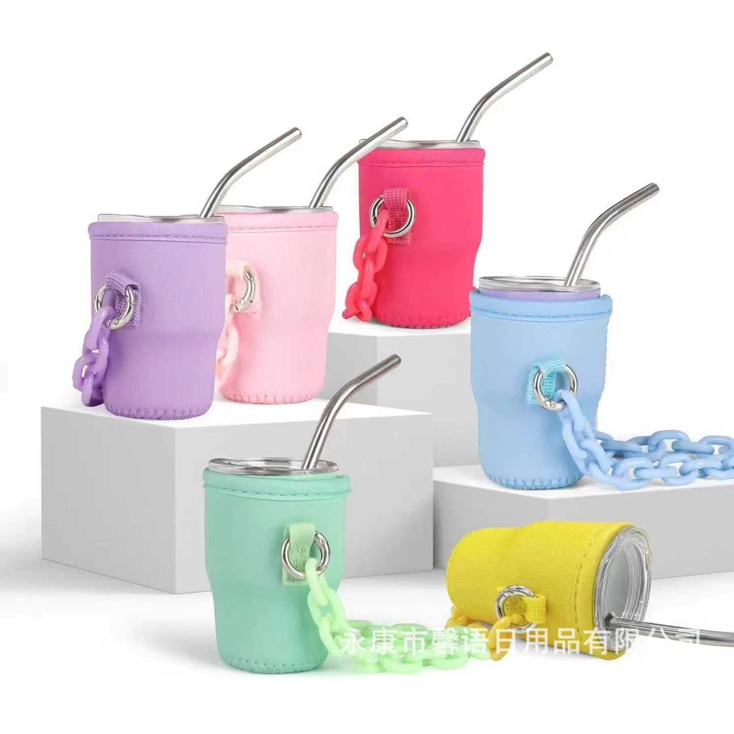 现货亚马逊3oz冰霸杯套潜水料杯3oz保温水壶套杯袋杯子便携奶茶杯