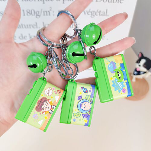 Cross-border Three-Eyed Monster Series Luminous and Sounding Mini Camera Car Keychain School Bag Pendant Accessories Creative Refrigerator Magnet