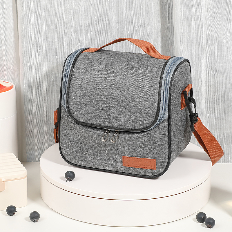 Bolso aislante portátil catiónico, bolso de lonchera de mensajero, bolso de almuerzo con cinturón, bolso de hielo de papel de aluminio, bolso de trabajo de viaje de moda