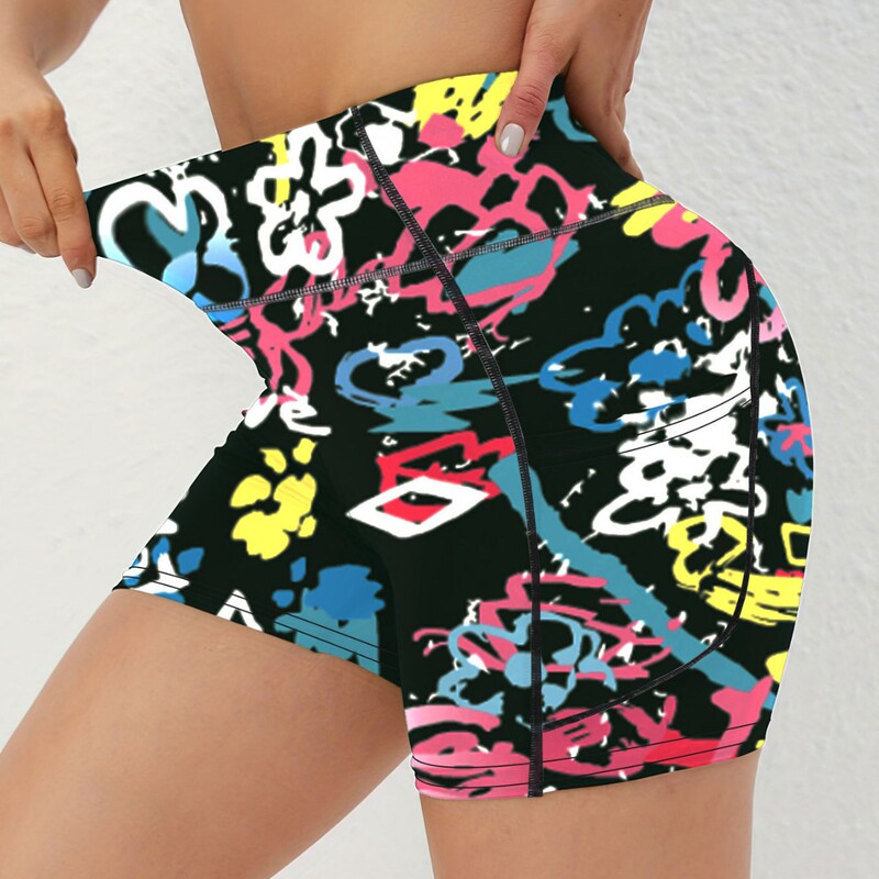 Cross-Border European and American Amazon New Popular Running Yoga Pants Shorts Tummy Control Butt-Lifting Yoga Fitness Sports for Women