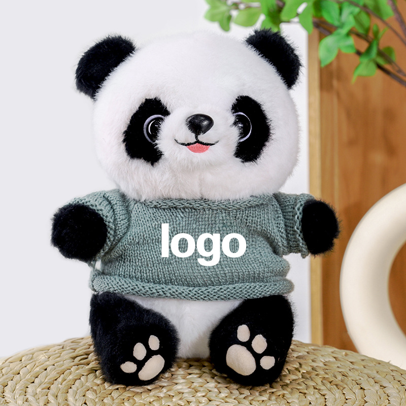 Juguetes de peluche Panda LOGO Coche 4s Tienda Juguetes Lindo Panda Simulado Muñeca Panda Regalo