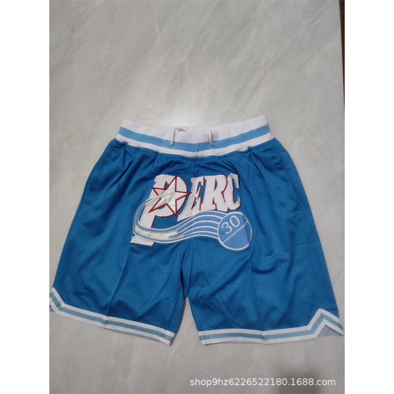 Wholesale Basketball Shorts for Foreign Trade: Warriors, Lakers, Bulls, Heat, 76Ers, Raptors, Magic, Pocket Shorts, Retro Shorts