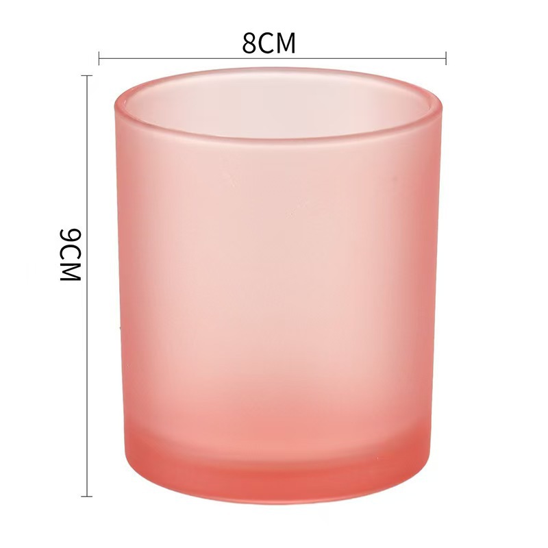 Inventario transfronterizo venta caliente de vidrio de colores taza de cera de incienso candelabro 8090 calibre candelabro ornamental contenedor de velas
