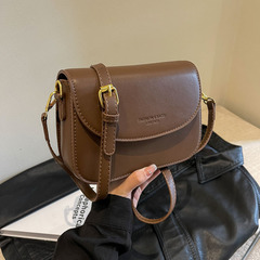 純色簡約質感小包包女2024春季新款百搭ins單肩斜挎包小眾復古女