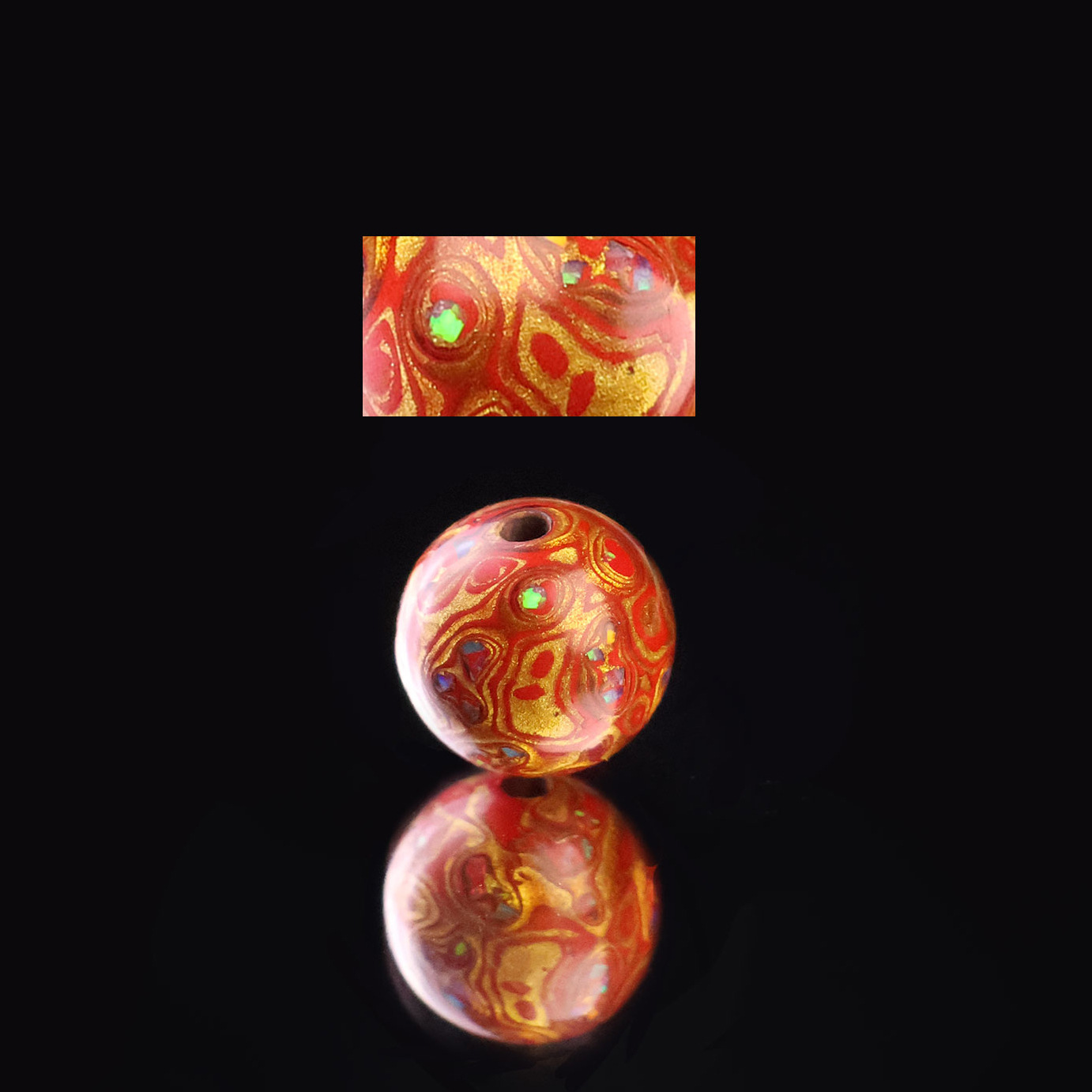 10mm 오팔 레드 골드