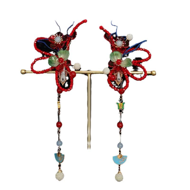Hair accessory, red festive hairgrip