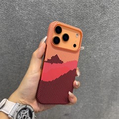 iPhone17ProMax碳纤维纹磁吸手机壳苹果17 Air磨砂日落半包保护套