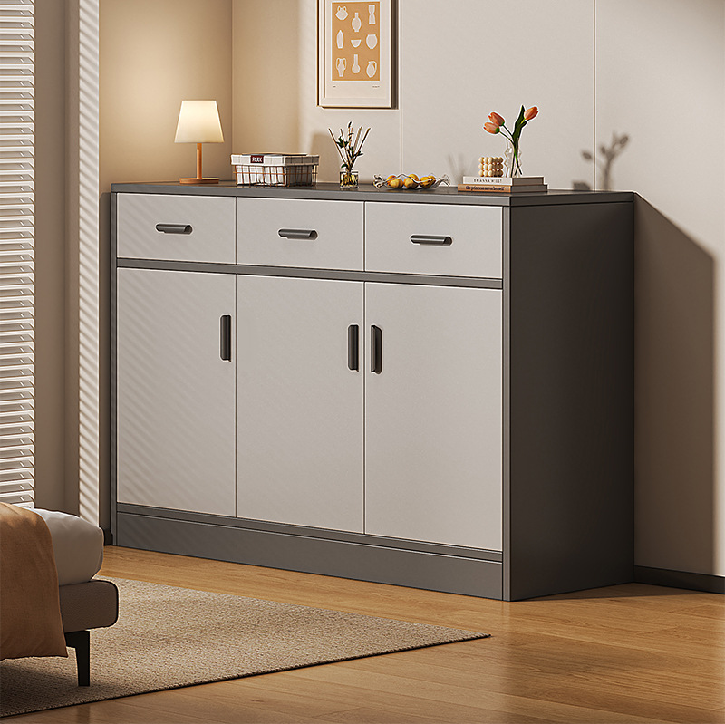 Solid Wood Core Integrated Wall-Mounted Storage Cabinet, Home Sideboard, Kitchen Cabinet, Living Room Storage Cabinet, Tea Cabinet, Wall-Side Cabinet