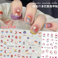 Новые наклейки для ногтей ins мультфильм допамина Радуга французская девушка любит клей для ногтей наклейки оптом ногтей