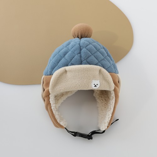 Sombrero para bebés otoño y invierno de moda coreana para bebés pequeños con gorras de lana para niños calientes de invierno gorras de protección contra el viento