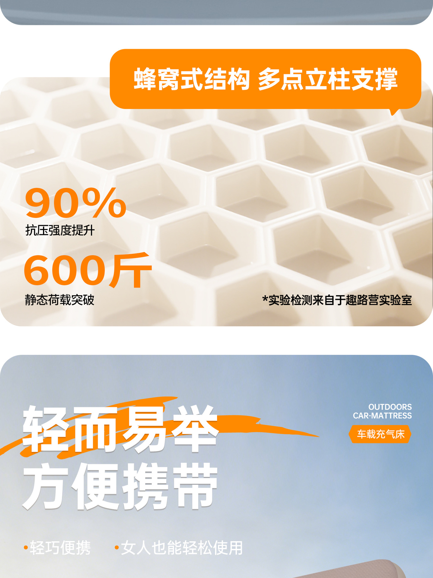 Quluying automatic inflatable car mattress, rear seat sleeping pad, trunk bed, foldable