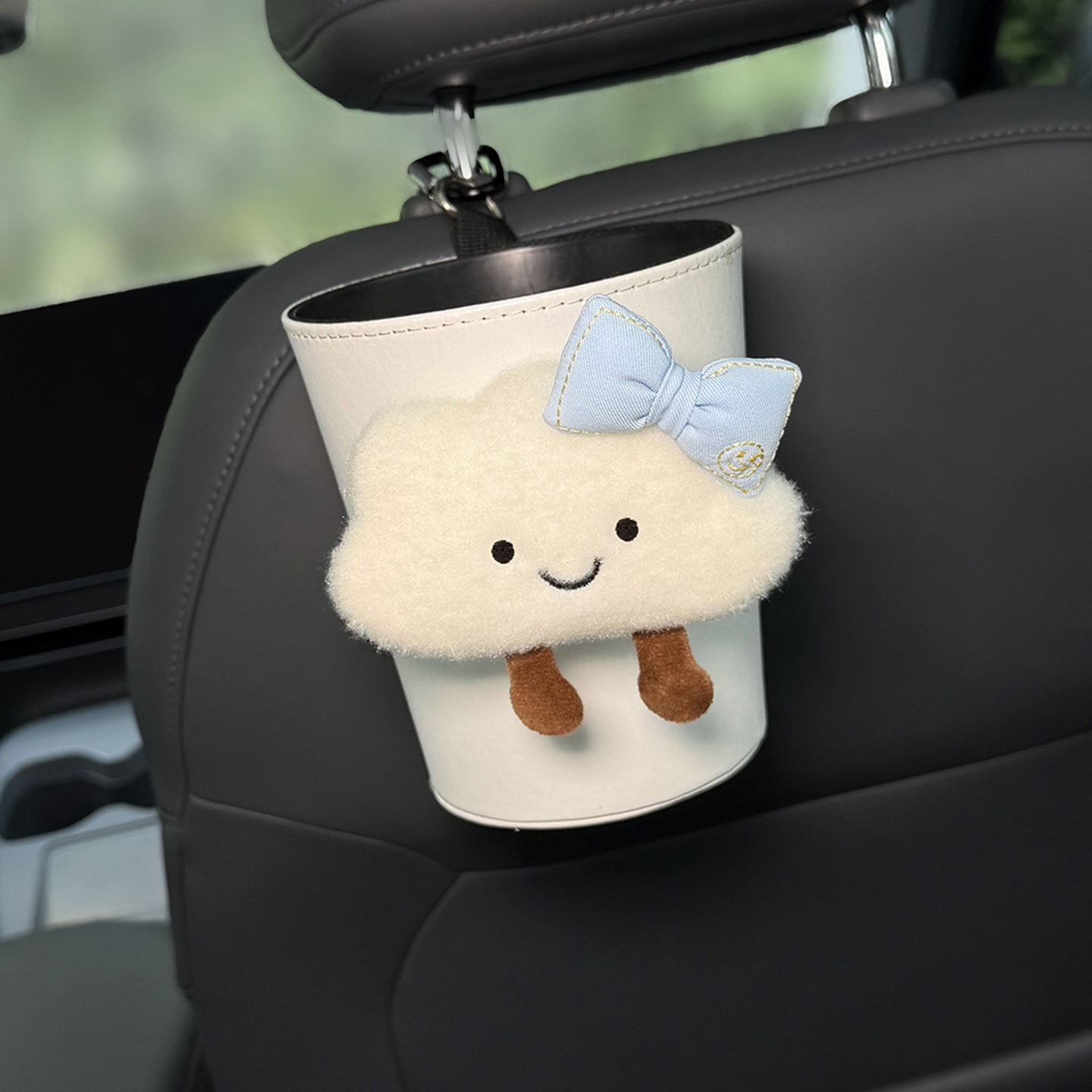 Car-mounted tissue box and trash bin 2-in-1, hanging bag for car interior, 2026 new model, high-end and practical
