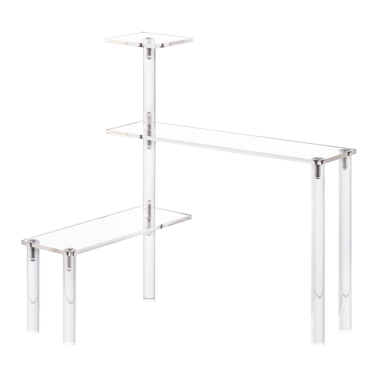 Прозрачная акриловая подставка для куклы, трехслойная настольная стойка для хранения косметики, стеллаж для хранения духов