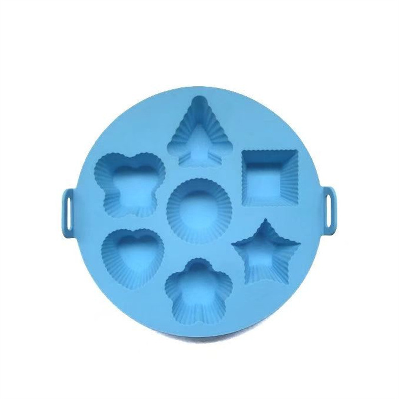 Transfronterizos Amazon AIRFRYER aire de silicona freidora de aire friedora tazón freidora de silicona azul bandeja de tostada