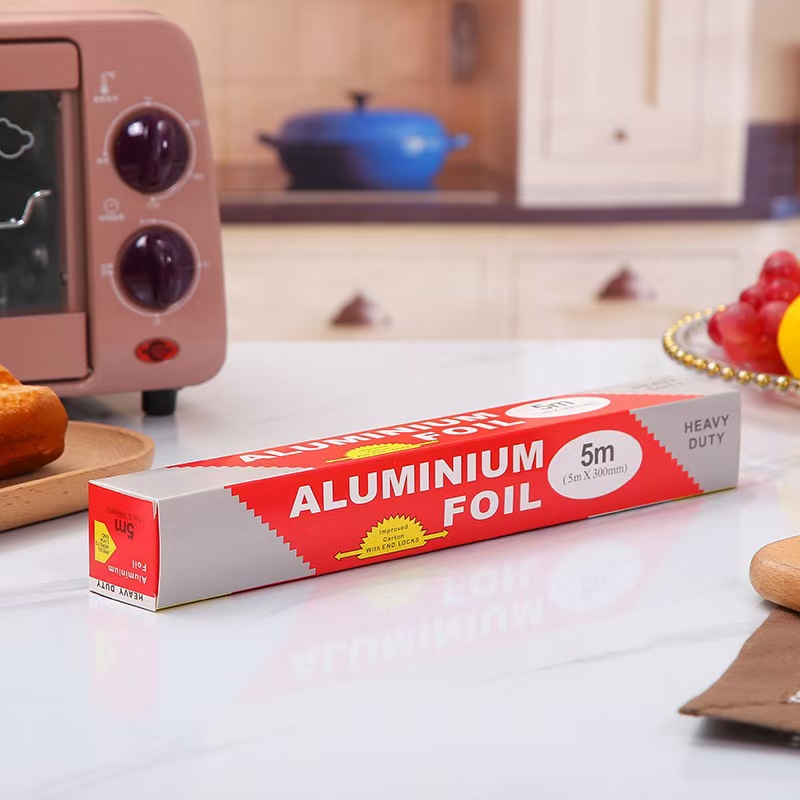 Hogar desechable espesar papel de aluminio de grado alimenticio horno papel de aluminio resistente a altas temperaturas papel de aluminio especial para barbacoa al por mayor