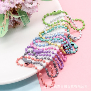 Metal Wave Bead Chain DIY Jewelry Accessories Gold Colorful Spray Paint Wave Bead Chain Guka Accessories Wholesale Tag Hanging Chain