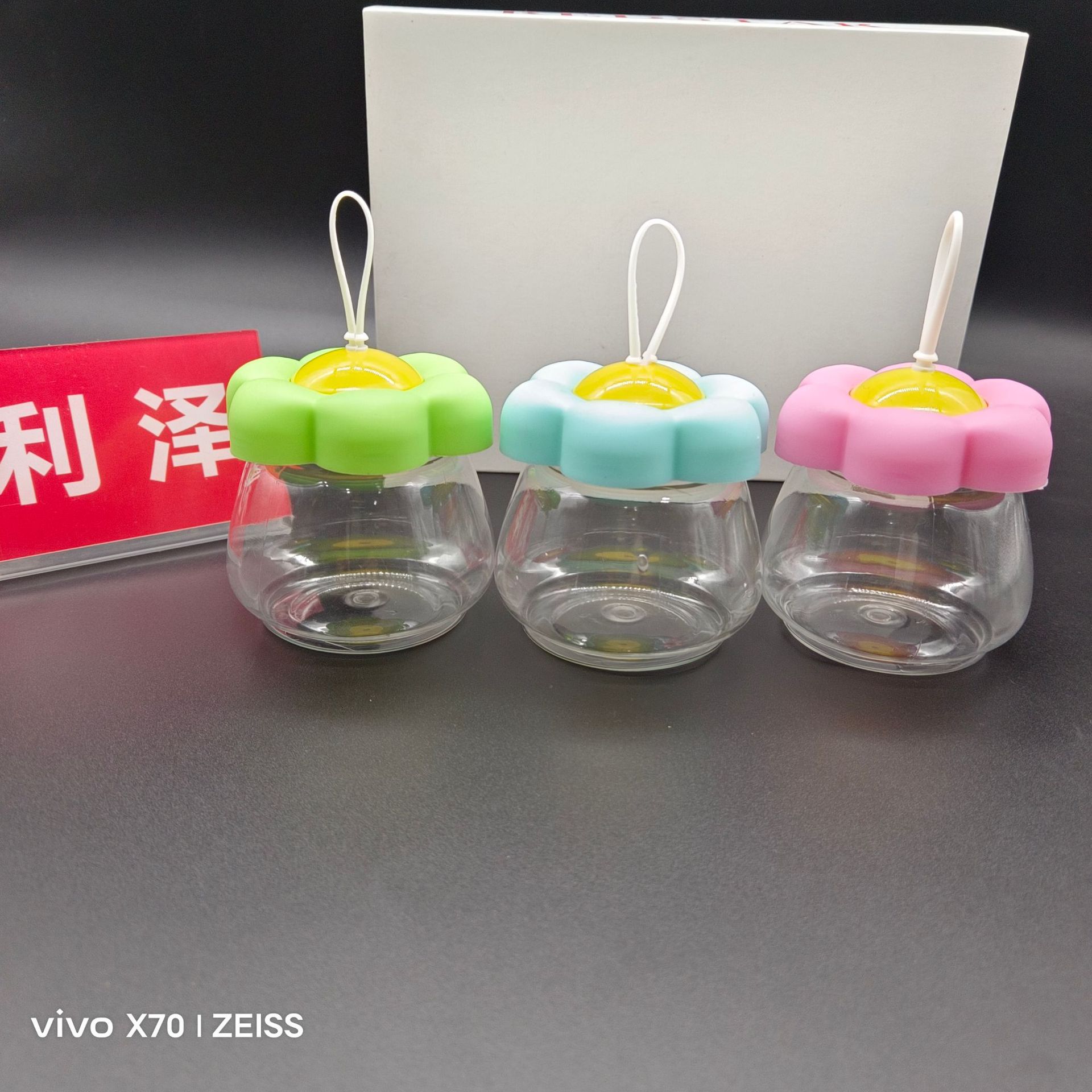 55口花盖-水晶泥起泡胶儿童糖果罐头绳皮筋包装罐零食收纳