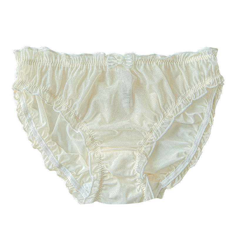 Calzoncillos de gran tamaño de día de color sólido dulce, seda de hielo, algodón puro insensible, pantalones de fondo de triángulo de gran tamaño transpirables y secos de varios colores