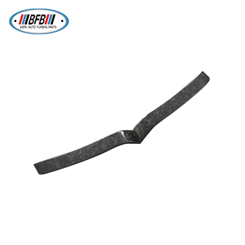 100% Real Carbon Fiber Forged Front Lip Mesh Trim Frame for 14-21 Tesla Model S - Glossy Mesh Grille Strip