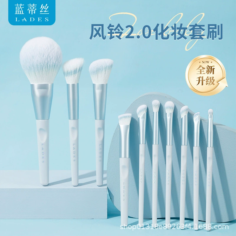 LADIES/LADES набор кистей для макияжа из 10 предметов, полный набор мягких кистей для румян, рассыпчатой ​​пудры, мягких кистей для контуринга
