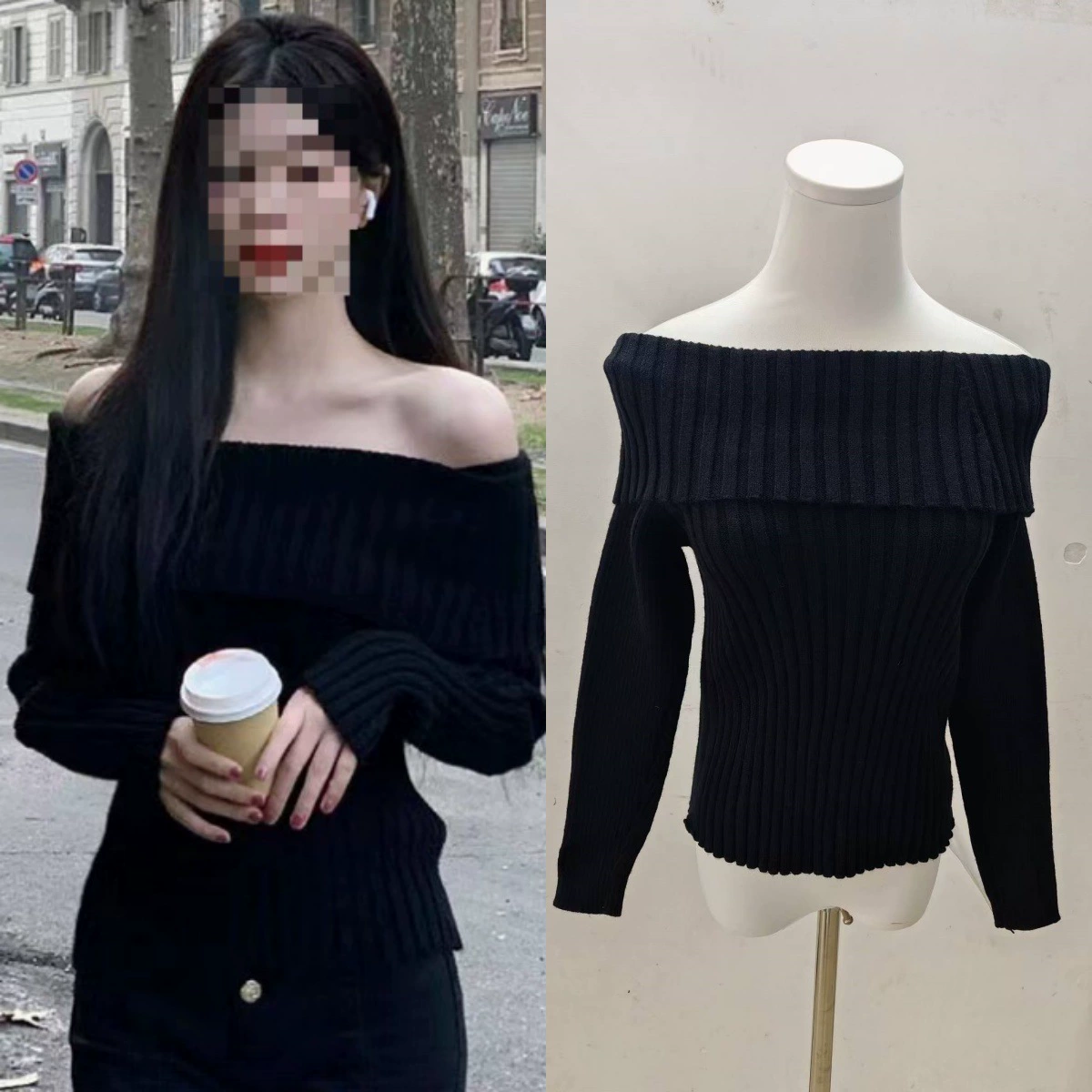 Конг Xuer белый олень с черным головным воротником свитер Трикотаж Свитер женский чистое желание