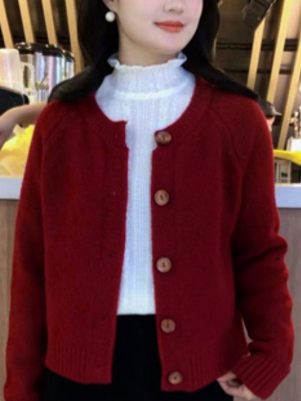 针织衫毛衣外套女装时尚洋气2025春秋新款小个子宽松显瘦长袖上衣|undefined