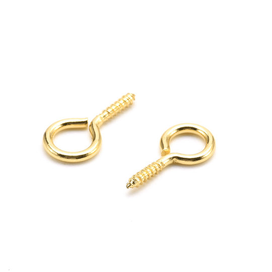 Spot supply 316 stainless steel sheep's eye needle sheep's eye gold-plated screw ring small diya beaded jewelry accessories