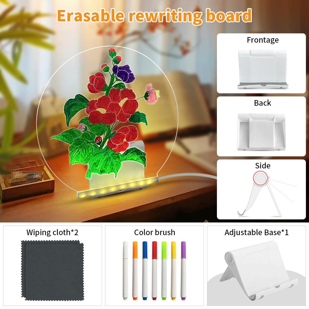 (Cross-border trading), erasable drawing board, acrylic night light, (Physicals), DIY