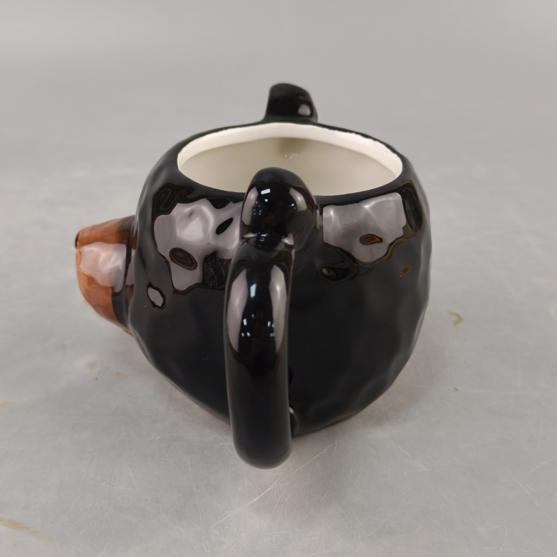 Tazas de cerámica creativas de animales personales de dibujos animados oso modelado tazas de cerámica tazas de agua para parejas regalo de mano