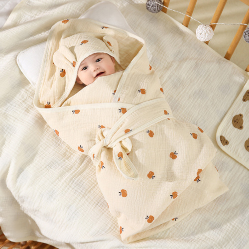 Spring and summer baby blanket, pure cotton gauze blanket, four-layer crepe baby blanket, maternity and baby products blanket, maternity and baby supplies blanket