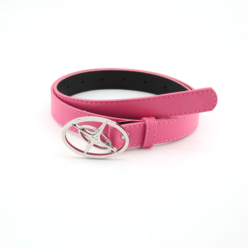 120g Weight Simple Style Solid Color Pu Leather Alloy Women's Leather Belts