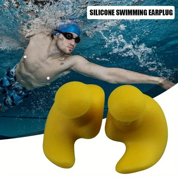 Amazon's Popular Ear-Shaped Earplugs Swimming Waterproof Earplugs Factory Direct Sales Adult Silicone Professional Soft Earplugs